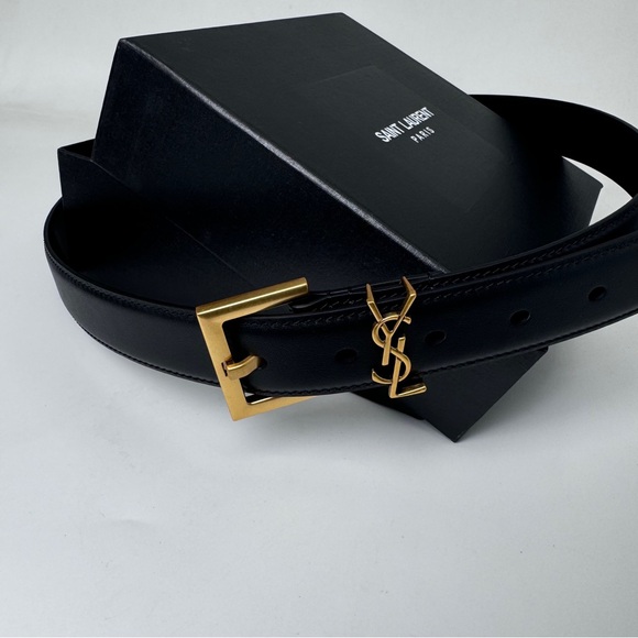 Saint Laurent Black Belt Bag with Gold Accents - Picture 2 of 6